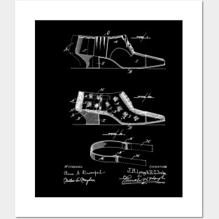 Burial Shoe Vintage Patent Drawing Posters and Art